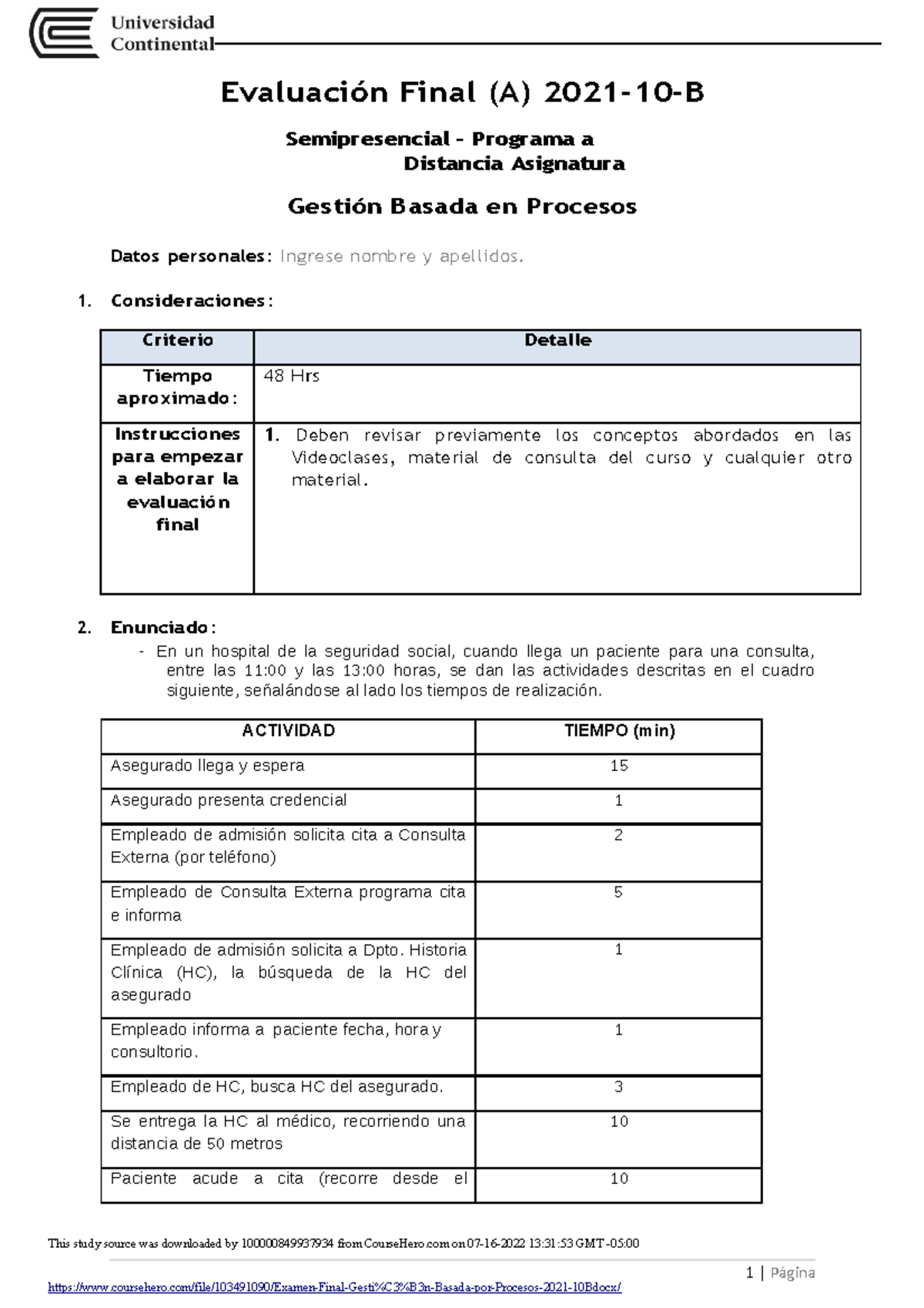 Examen Final Gesti N Basada Por Procesos 202 1 1 0B - This Study Source ...