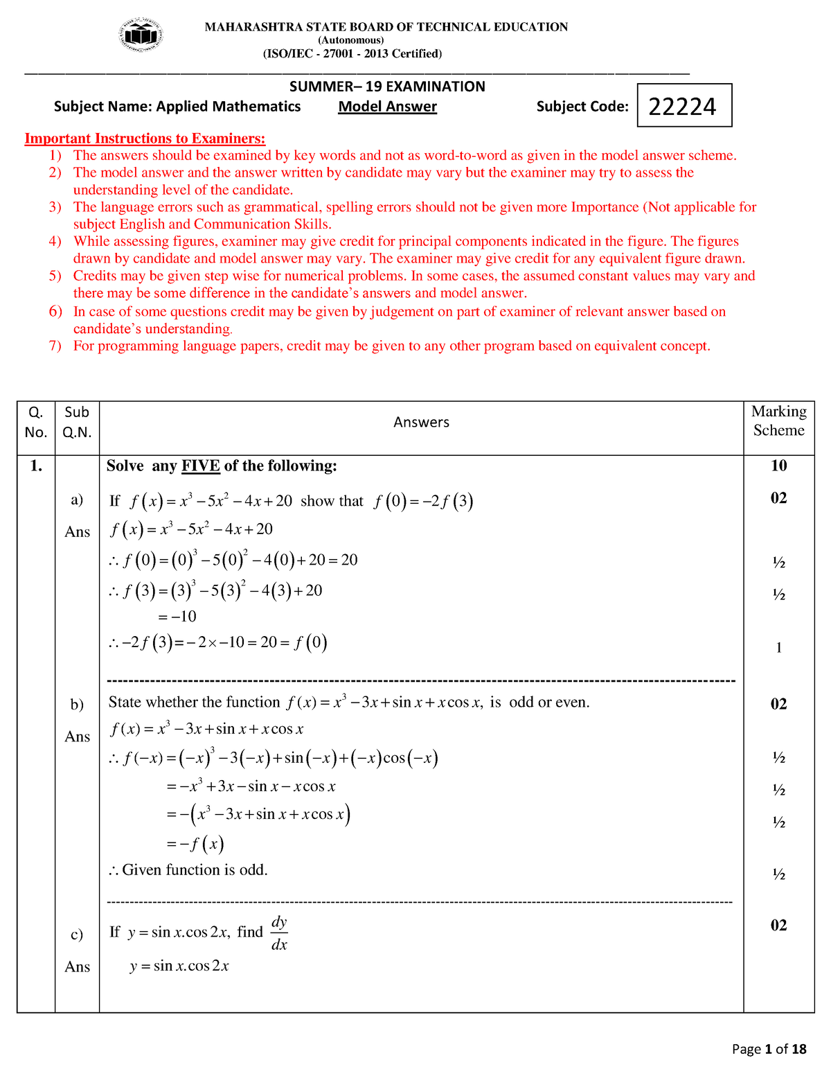 22224 2019 Summer Model Answer Paper[Msbte Study Resources ...