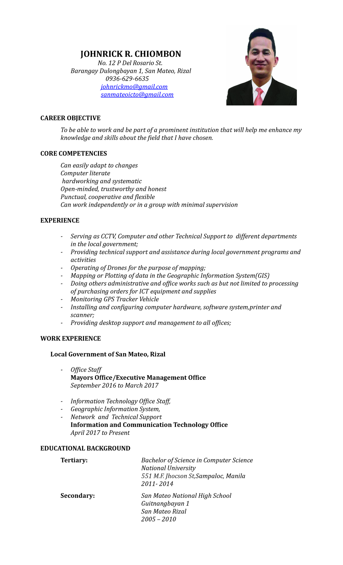 Johnrick CV updated rwerewrewrwerwerwerewrewrewrewrwer - JOHNRICK R ...