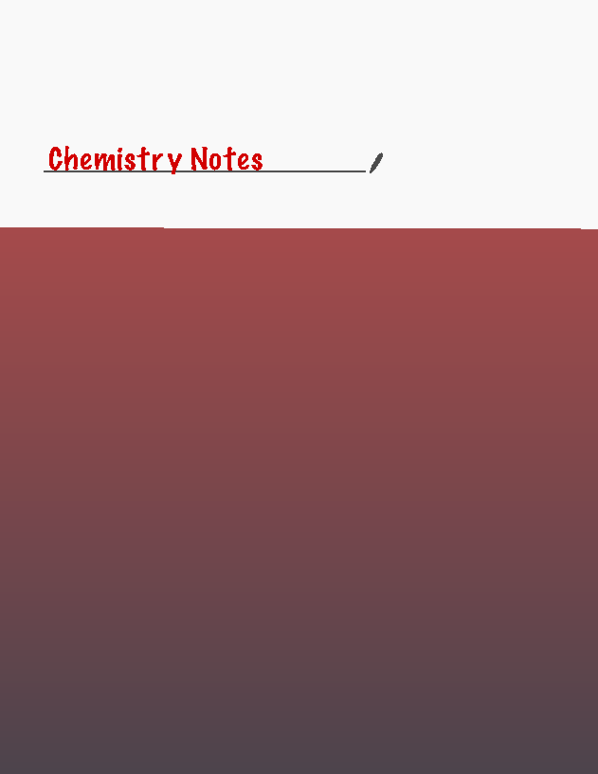Summary of Chemistry - Chemistr y Note s - Studocu