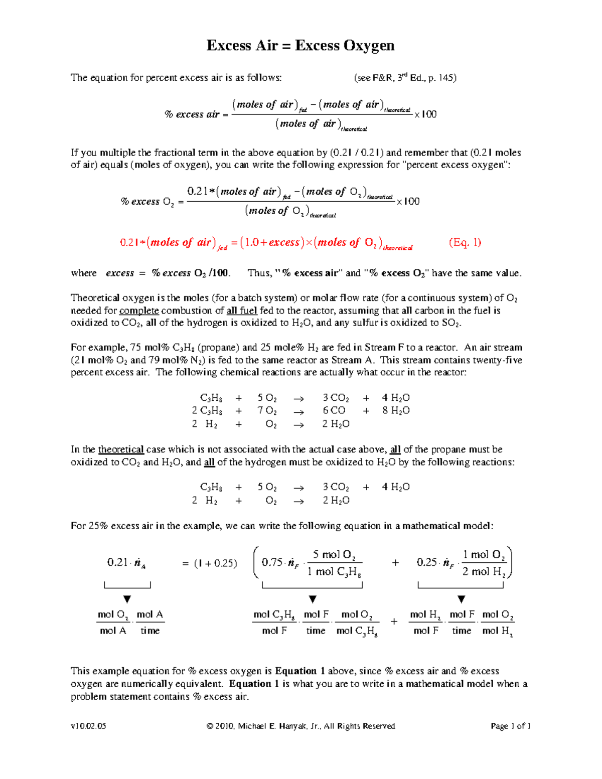 Excess air - I will so grateful if this becomes successful,also l hope ...