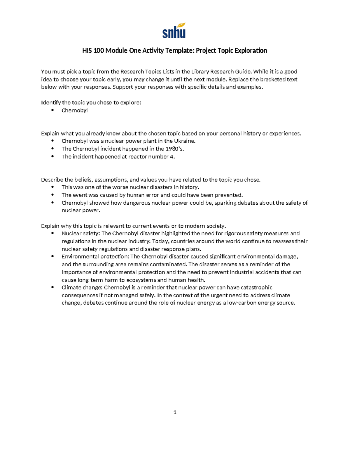 HIS 100 Module One Activity Template By Brandon Hogue - HIS 100 Module ...