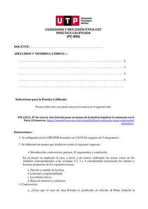 Practica Calificada Pc S04 Ciudadan Reflexi Tica Cgt Pr Ctica Calificada Pc S04 Docente Apellidos Nombres Digo Indicaciones Para La Pr Ctica Calificada Studocu