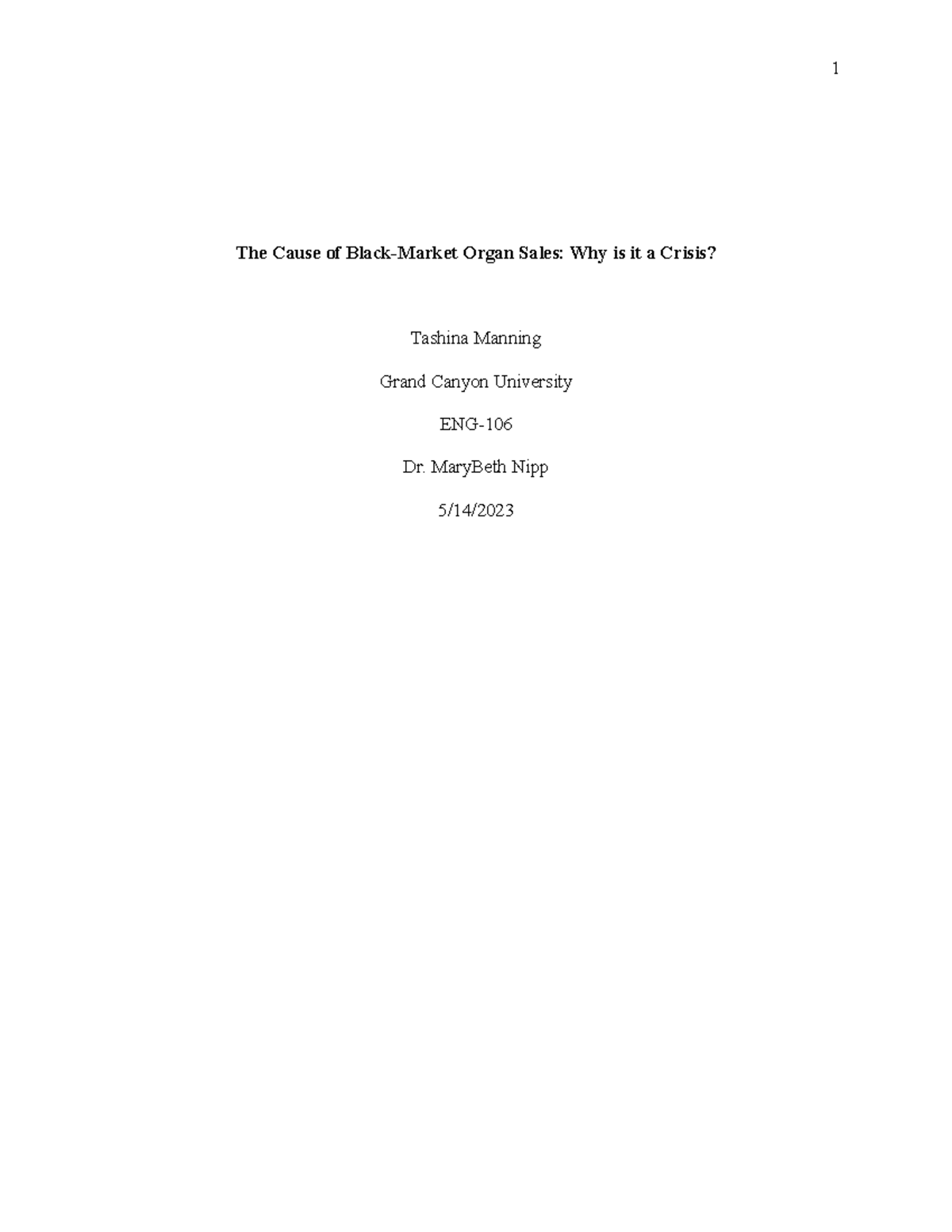 Final ENG106 T4 Cause and Effect Essay ENG106 GCU Studocu