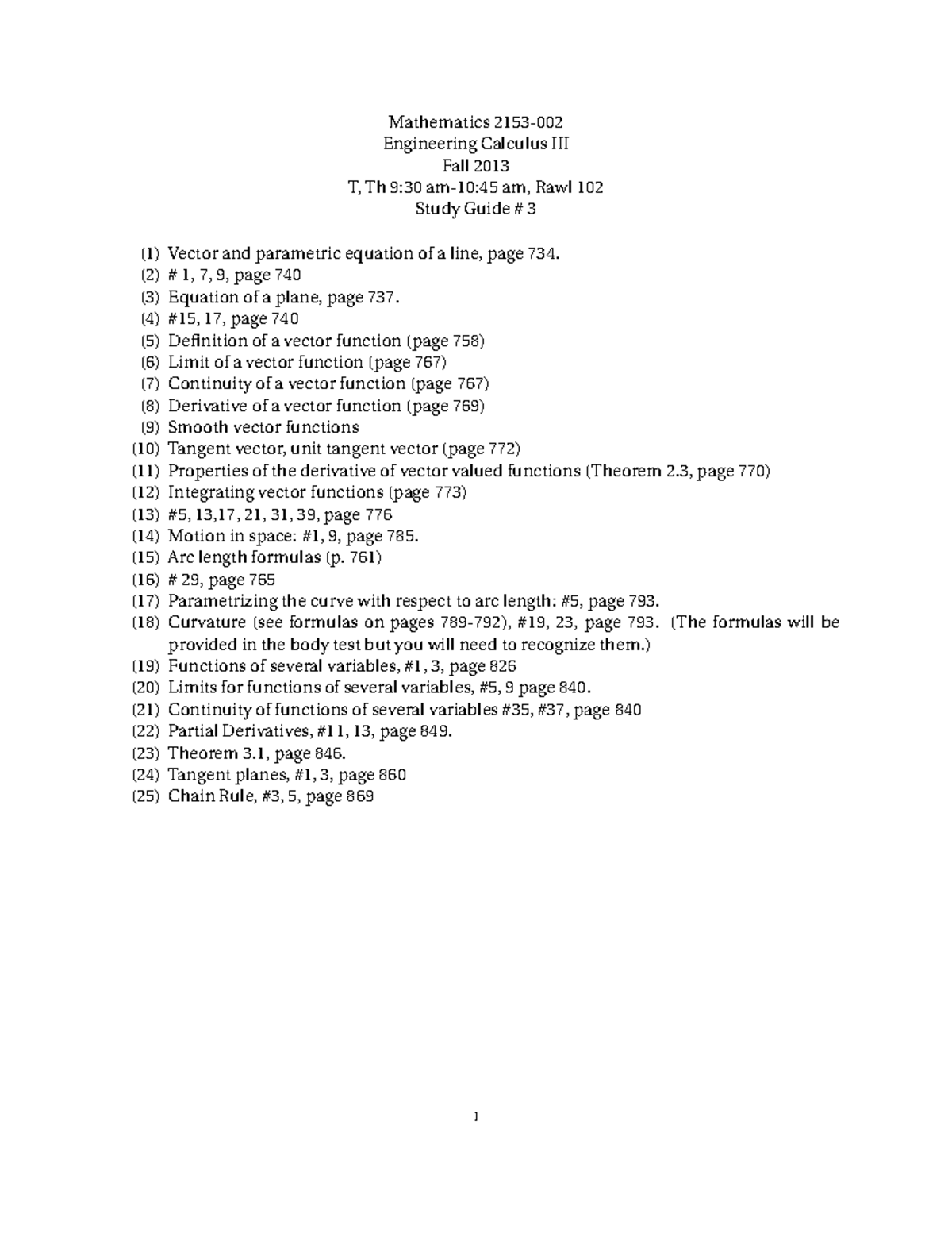 Guide 3 - Summary Engineering Calculus III - Mathematics Engineering ...
