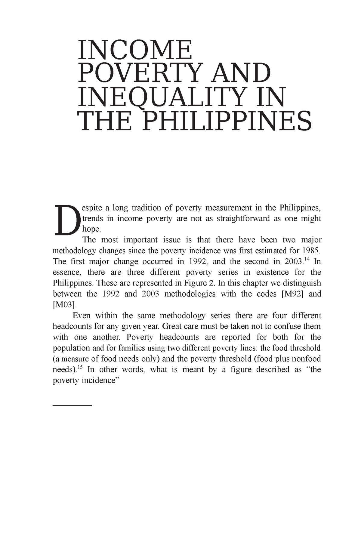 research paper on poverty in the philippines