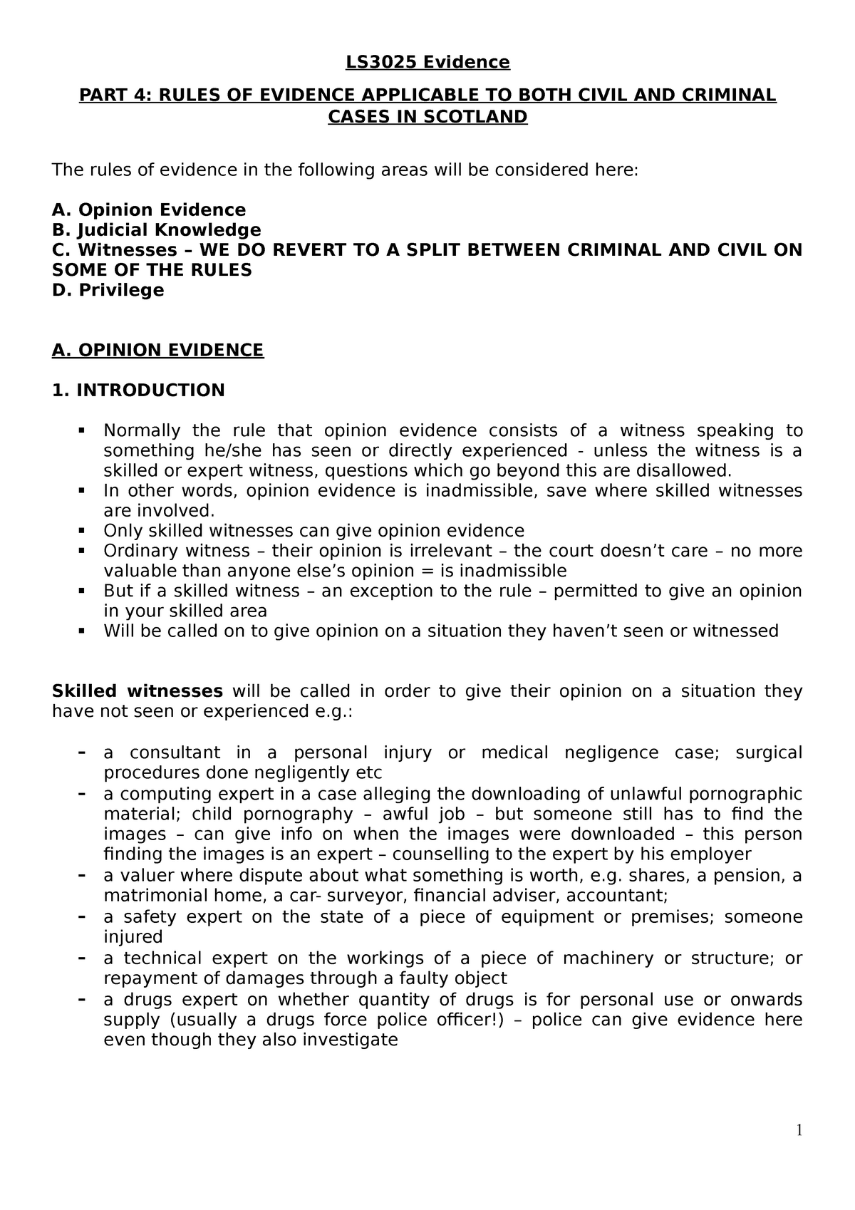 part-4-20-21-notes-ls3025-evidence-part-4-rules-of-evidence