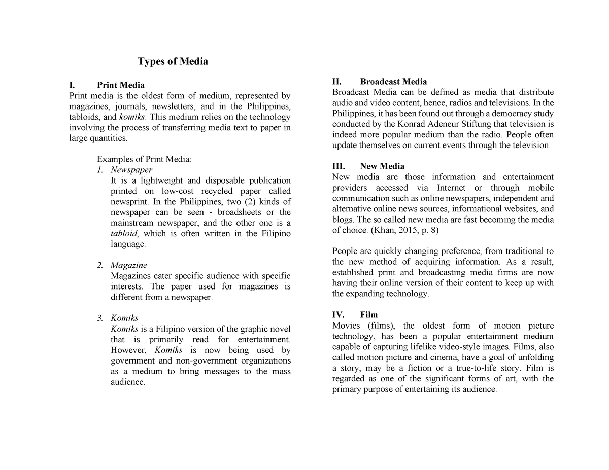 types-of-media-lecture-notes-3-types-of-media-i-print-media-print