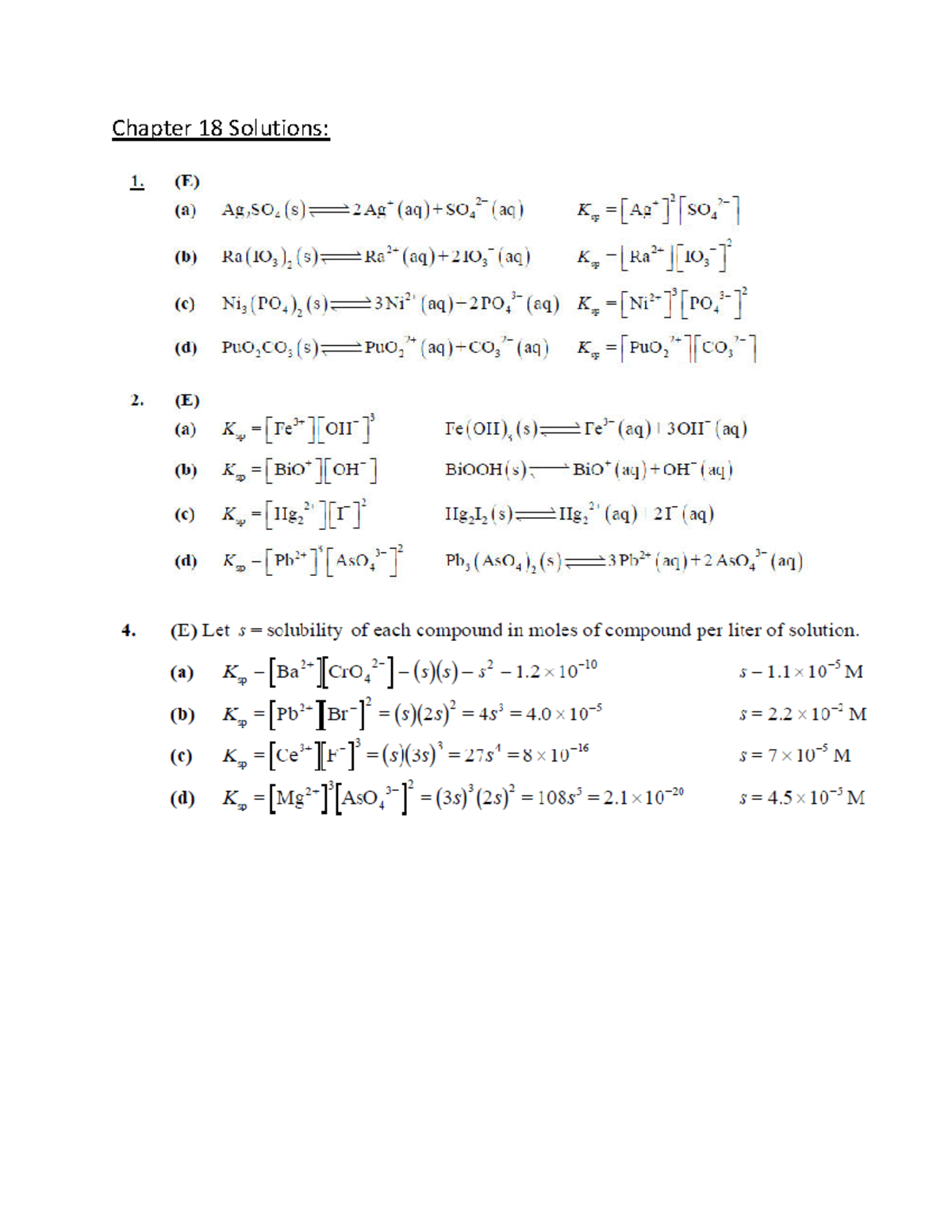 Chem104 Exam 3 Practice Problems - CHEM 10401 - Chapter 18 Solutions ...