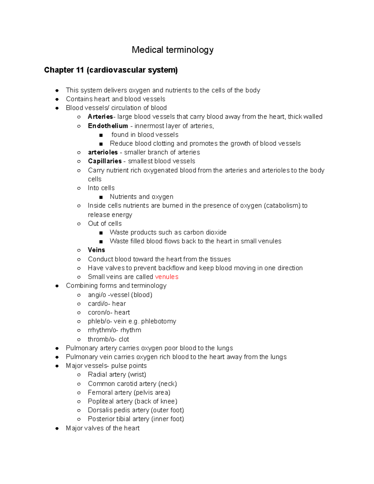 medical terminology chapter 11 chapter homework