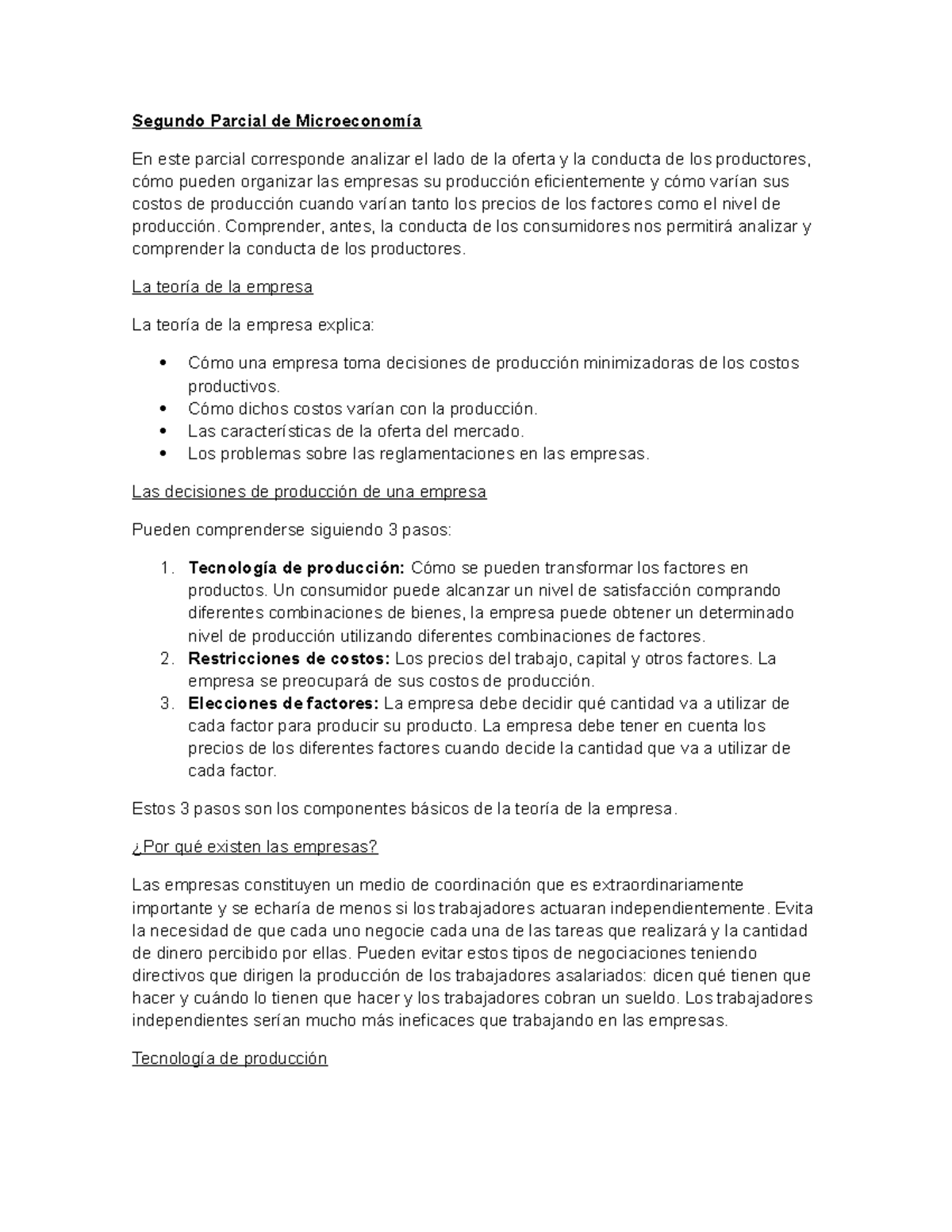 Resumen Segundo Parcial Microeconomia (1) NO USAR - Segundo Parcial De ...