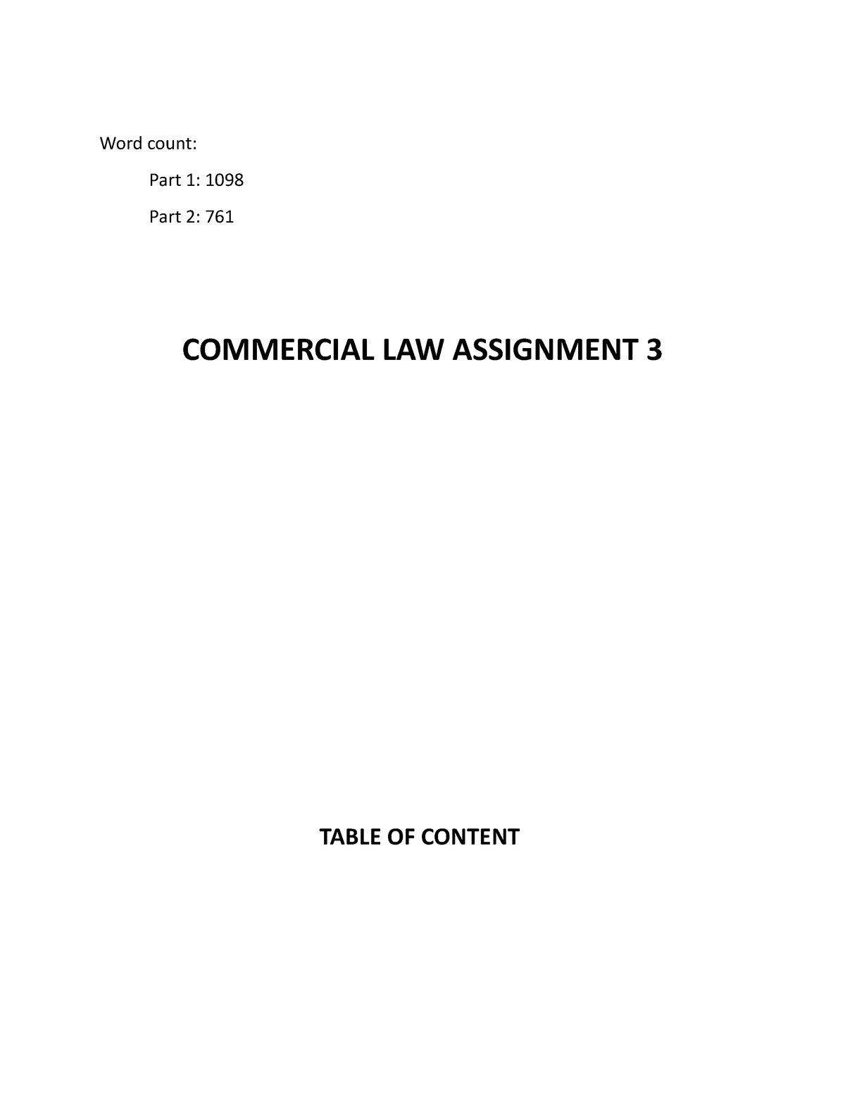 commercial law assignment 3