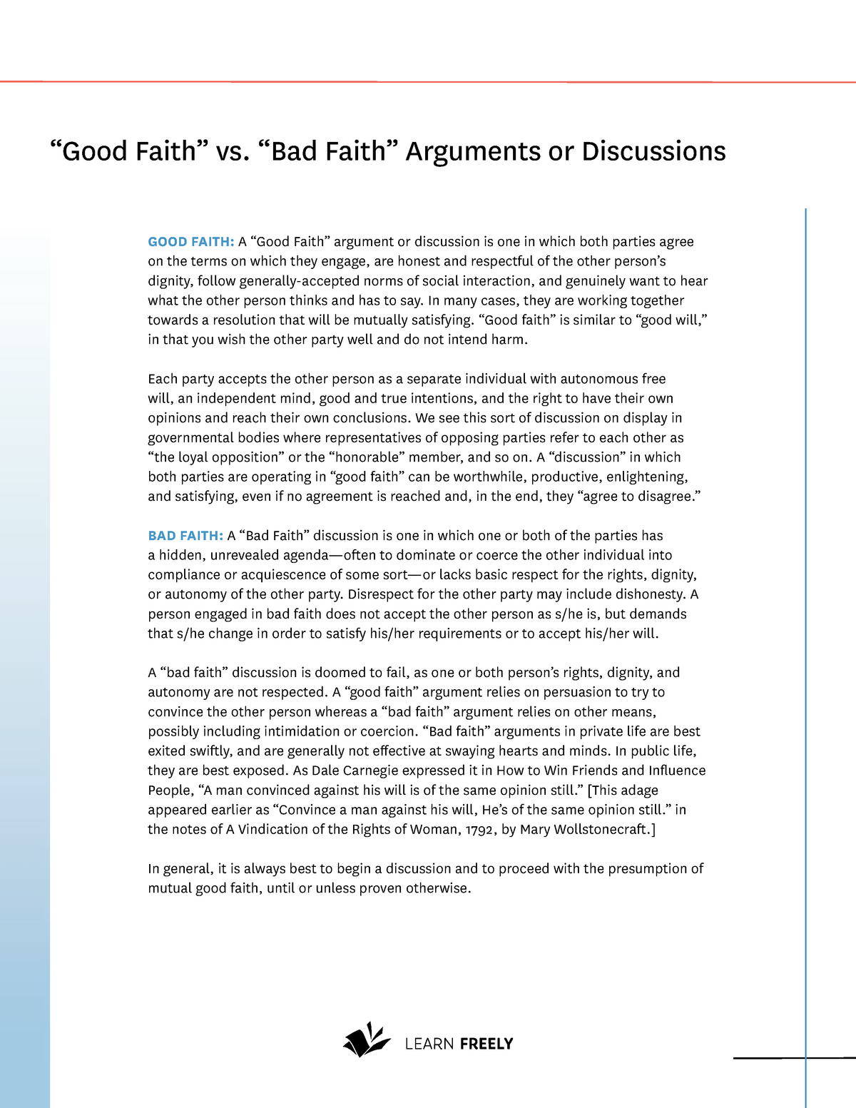 bad faith essay