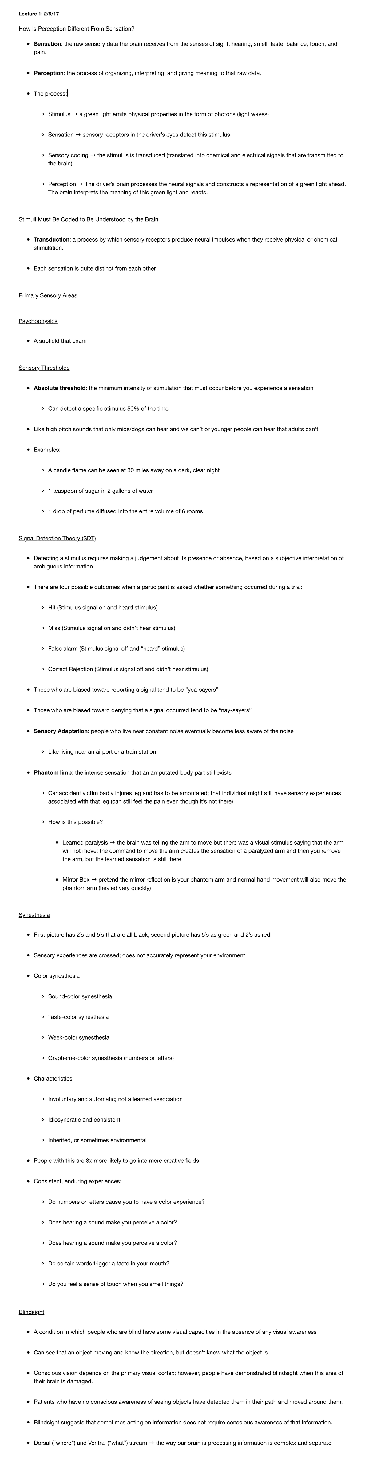 5-week-5-sensation-perception-lecture-1-2-9-17-how-is-perception-di-erent-from-sensation
