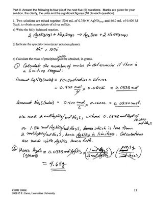 Chem Lab 4 - This Is The Finished 4th Chem Lab - Chem1006 - Laurentian ...