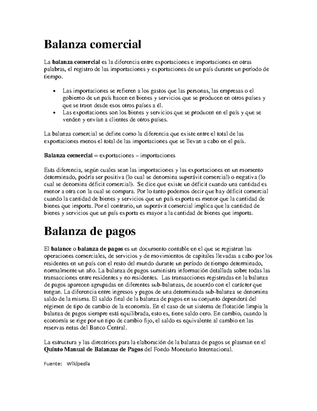 Semana 3 - economia de la region - Balanza comercial La balanza ...