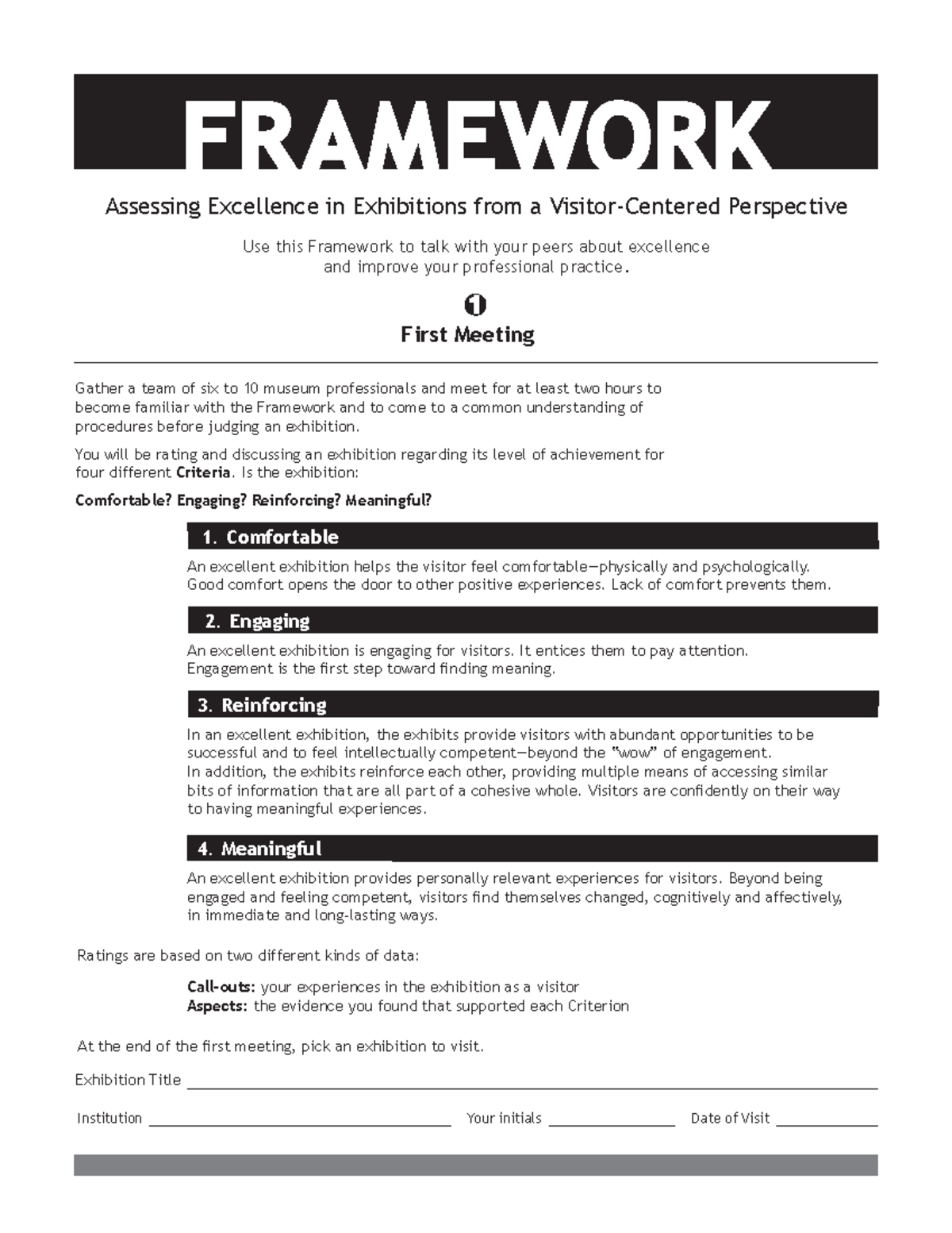 Judging Exhibitions Framework - 1 Assessing Excellence in Exhibitions ...