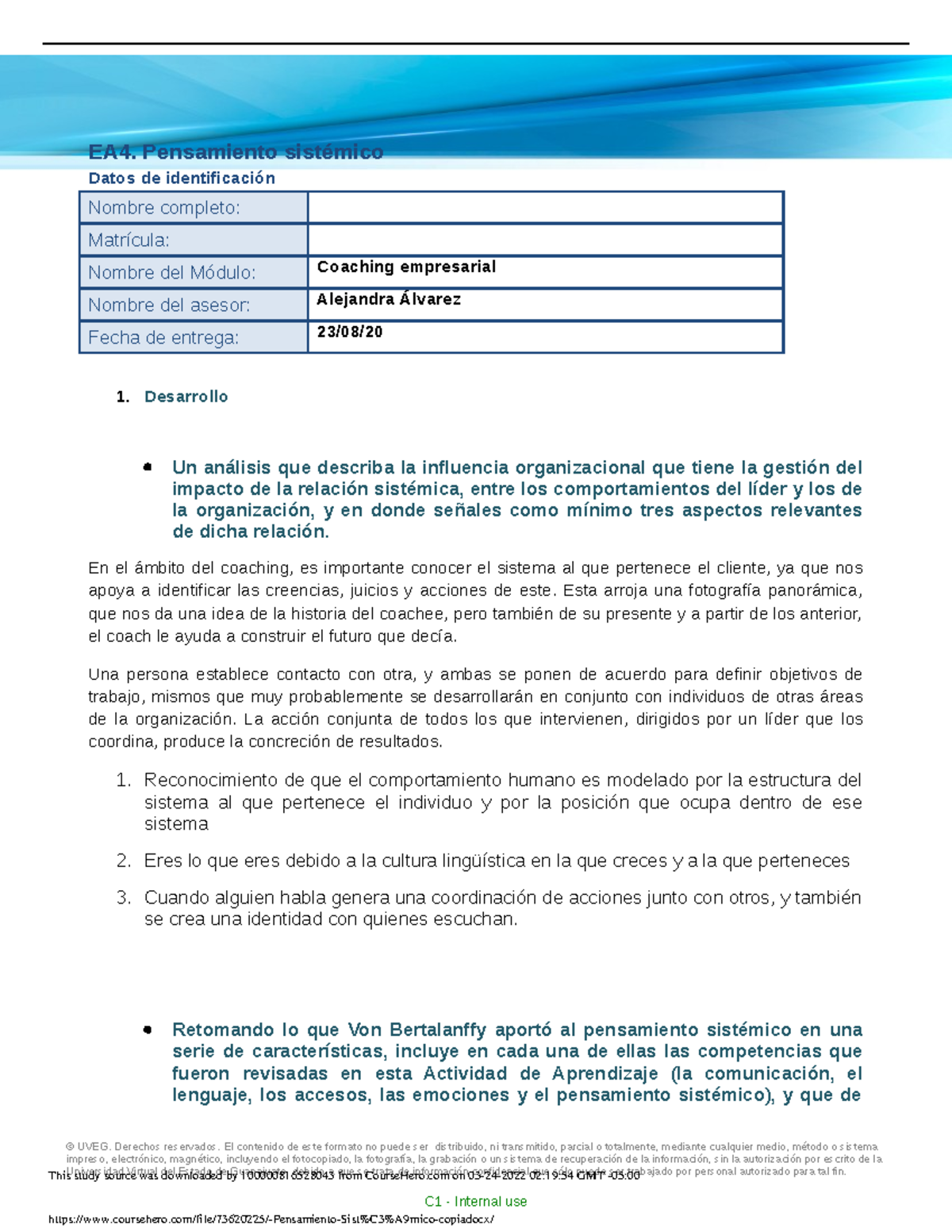 Pensamiento Sist Mico Copia Administracion Finaciera UVEG StuDocu
