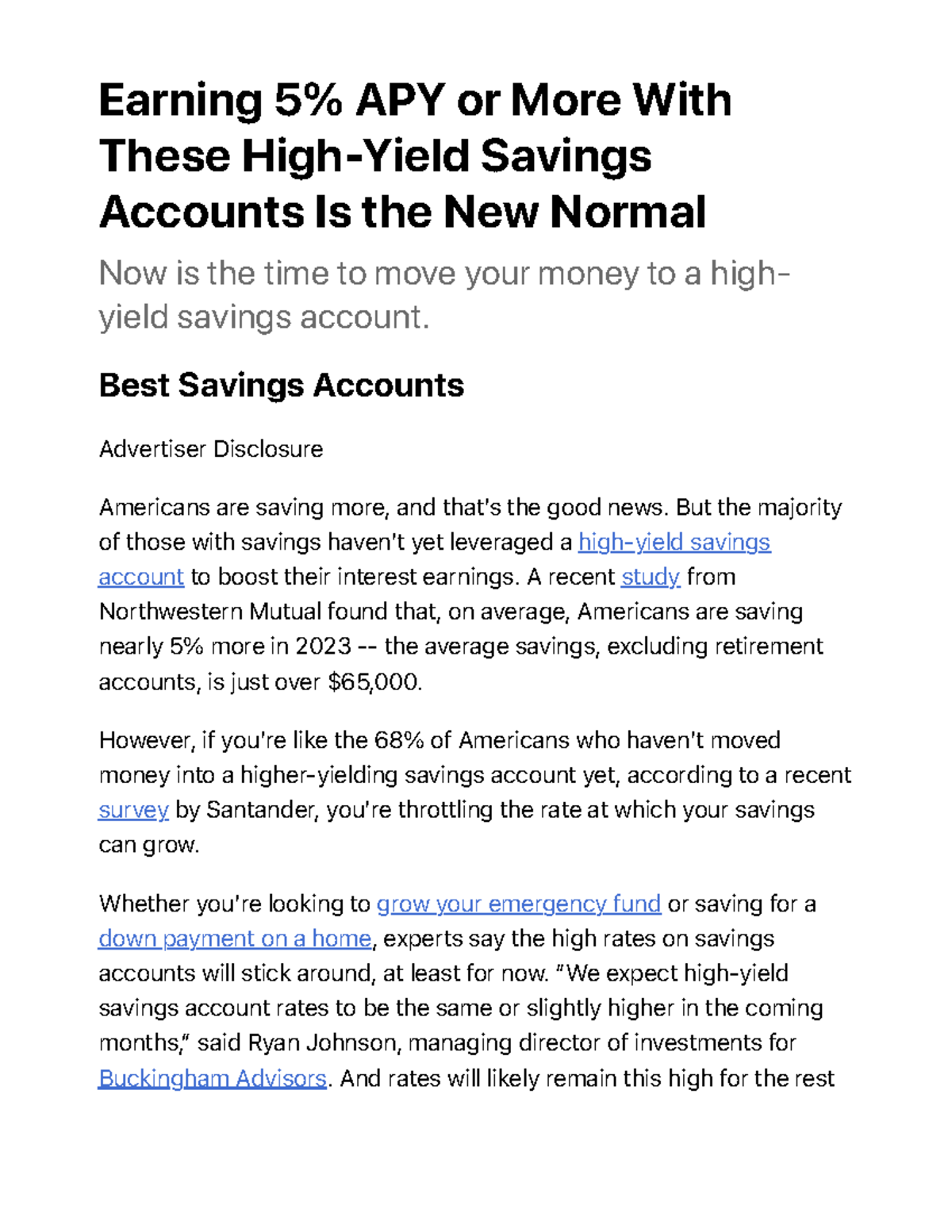 Best 5% Interest Savings Accounts - CNET Money - Earning 5% APY Or More ...