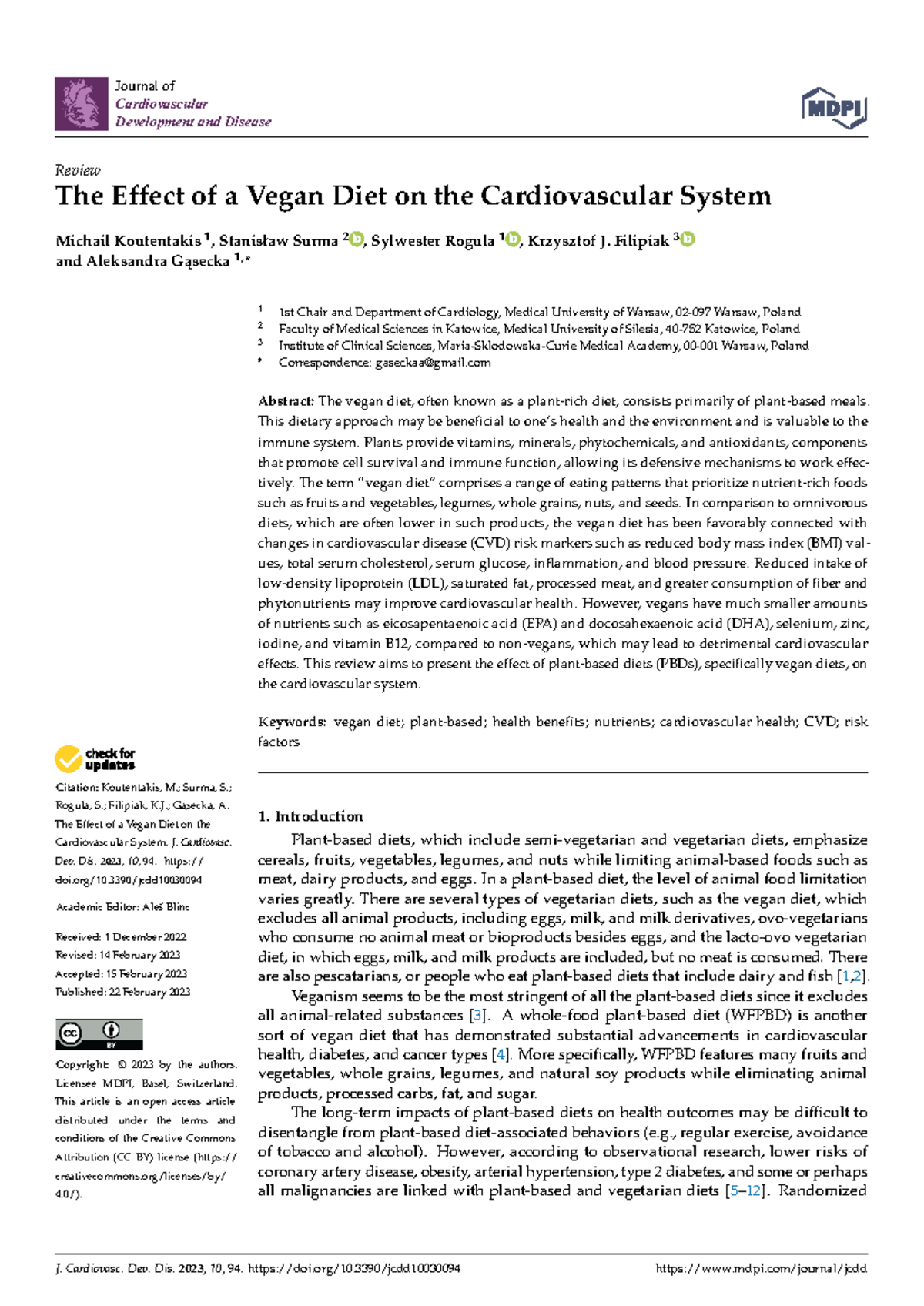 The Effect of a Vegan Diet on the Cardiovascular System - Citation ...