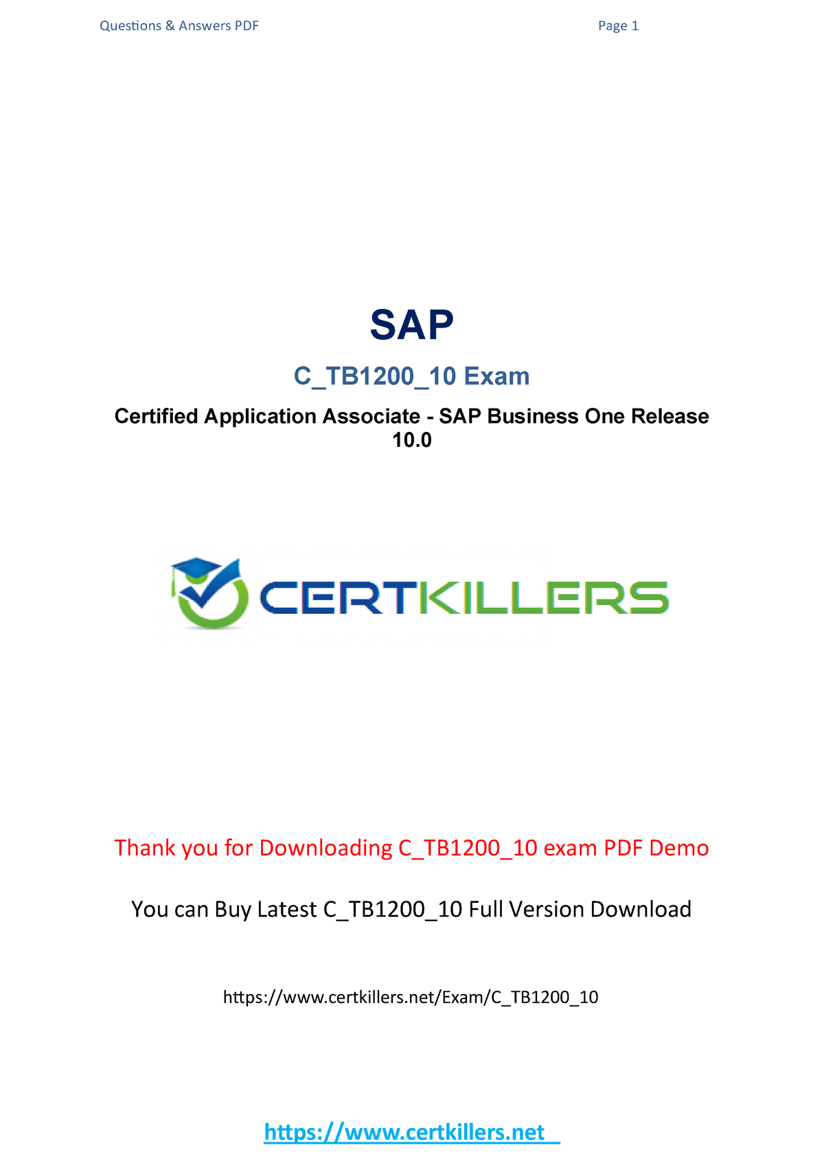 C-TB1200-10 Actual Exam