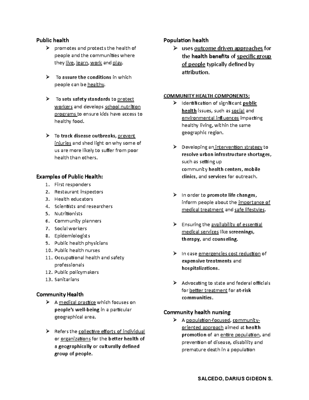 Chnchp 1 - chn chapter 1 - Public health promotes and protects the ...