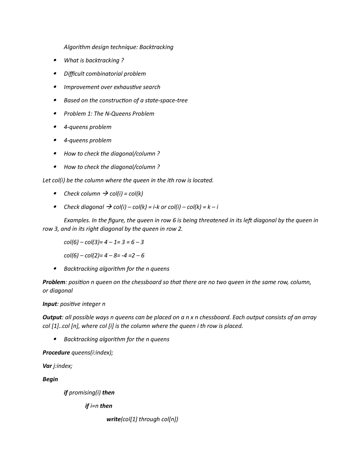 Materi DAA 2 - Algorithm Design Technique: Backtracking What Is ...