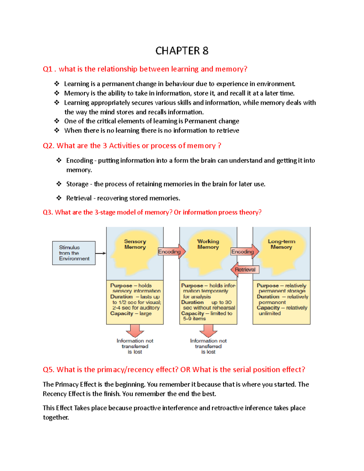 Chapter 8 - MIDTERM PREPARATION - CHAPTER 8 Q1. what is the ...