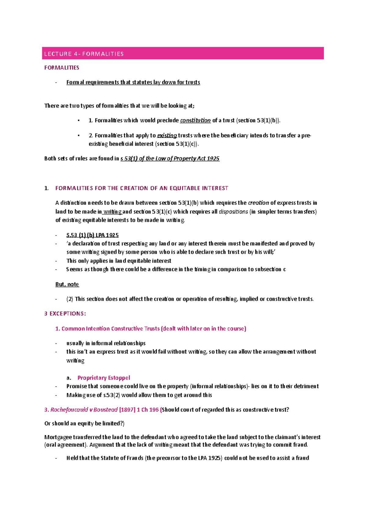 Lecture 4 formalities LECTURE 4 FORMALITIES FORMALITIES Formal