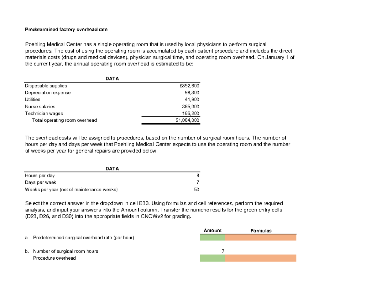 Template - notes mod 5 - Predetermined factory overhead rate Disposable ...