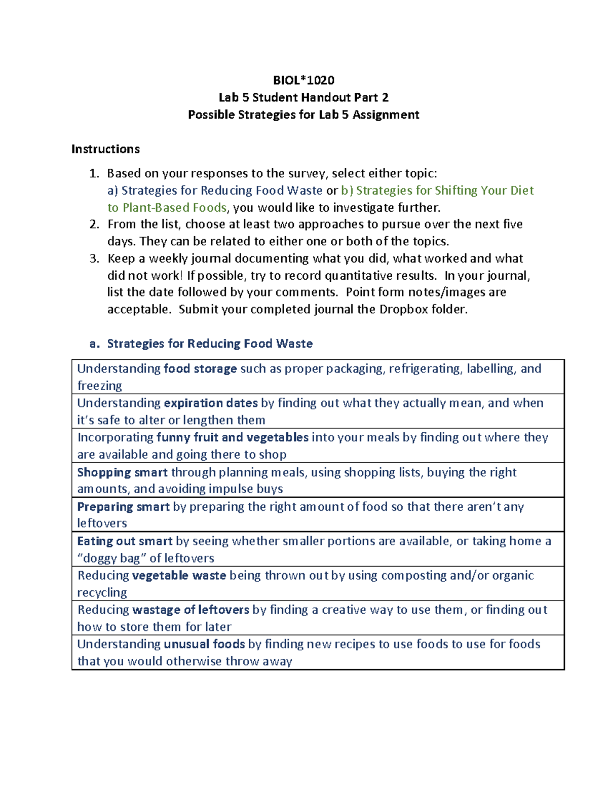 Lab 5 Part 2 - UGDSB Mr. Merlow - BIOL* Lab 5 Student Handout Part 2 ...