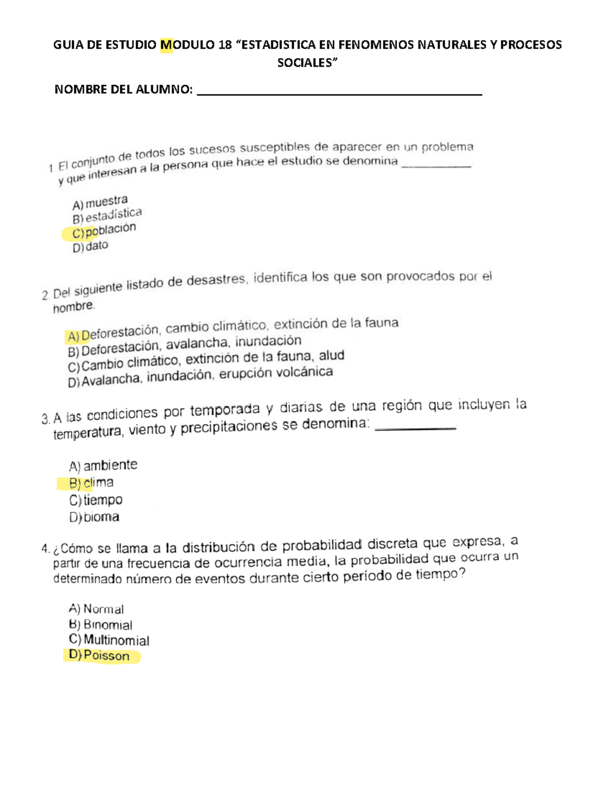 GUIA DE Estudio Modulo 18 - Modulo 10 Unidad 3 - GUIA DE ESTUDIO MODULO ...