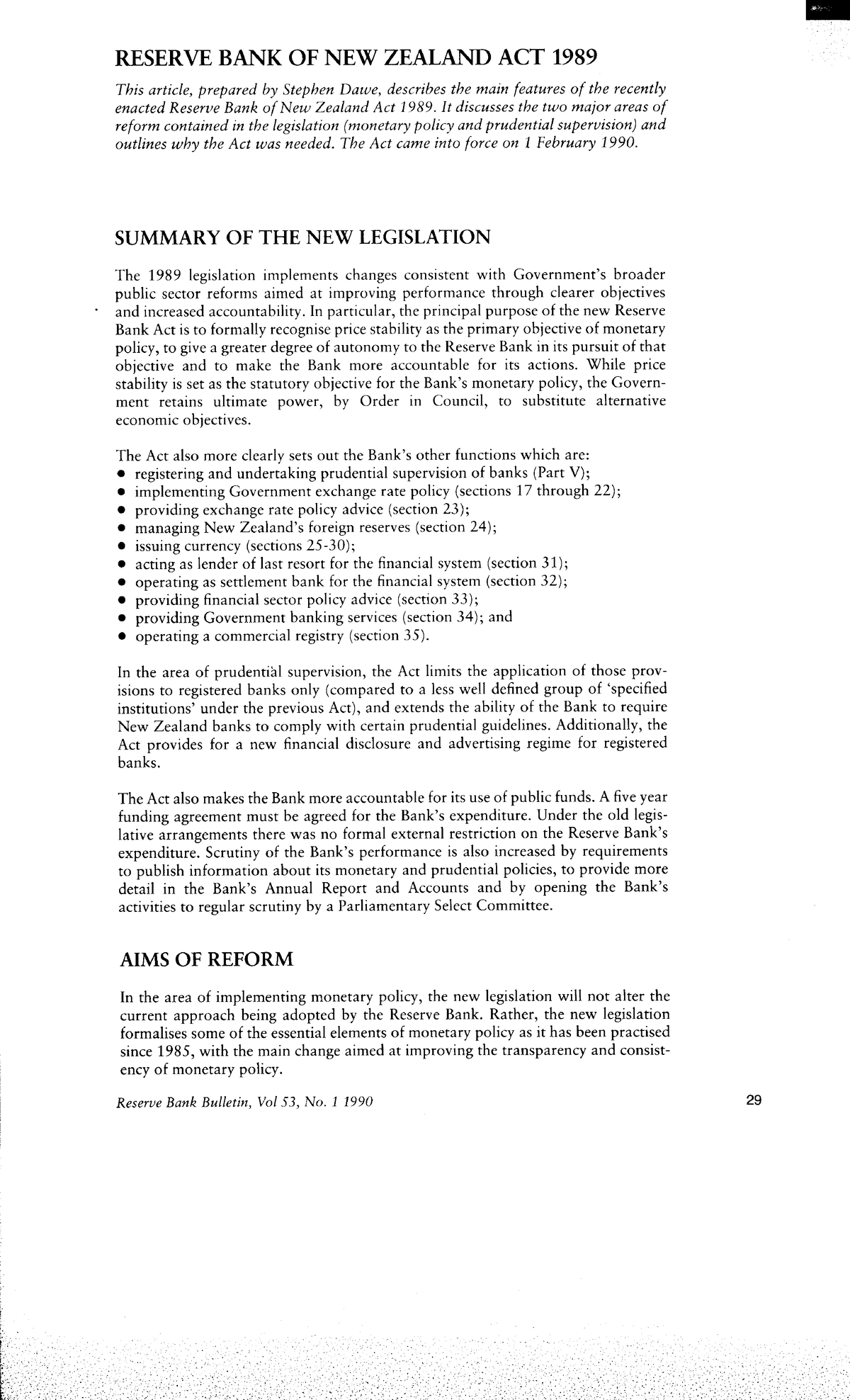 #2 Reserve Bank of New Zealand Act 1989(1)(9) - Economic Principles and ...