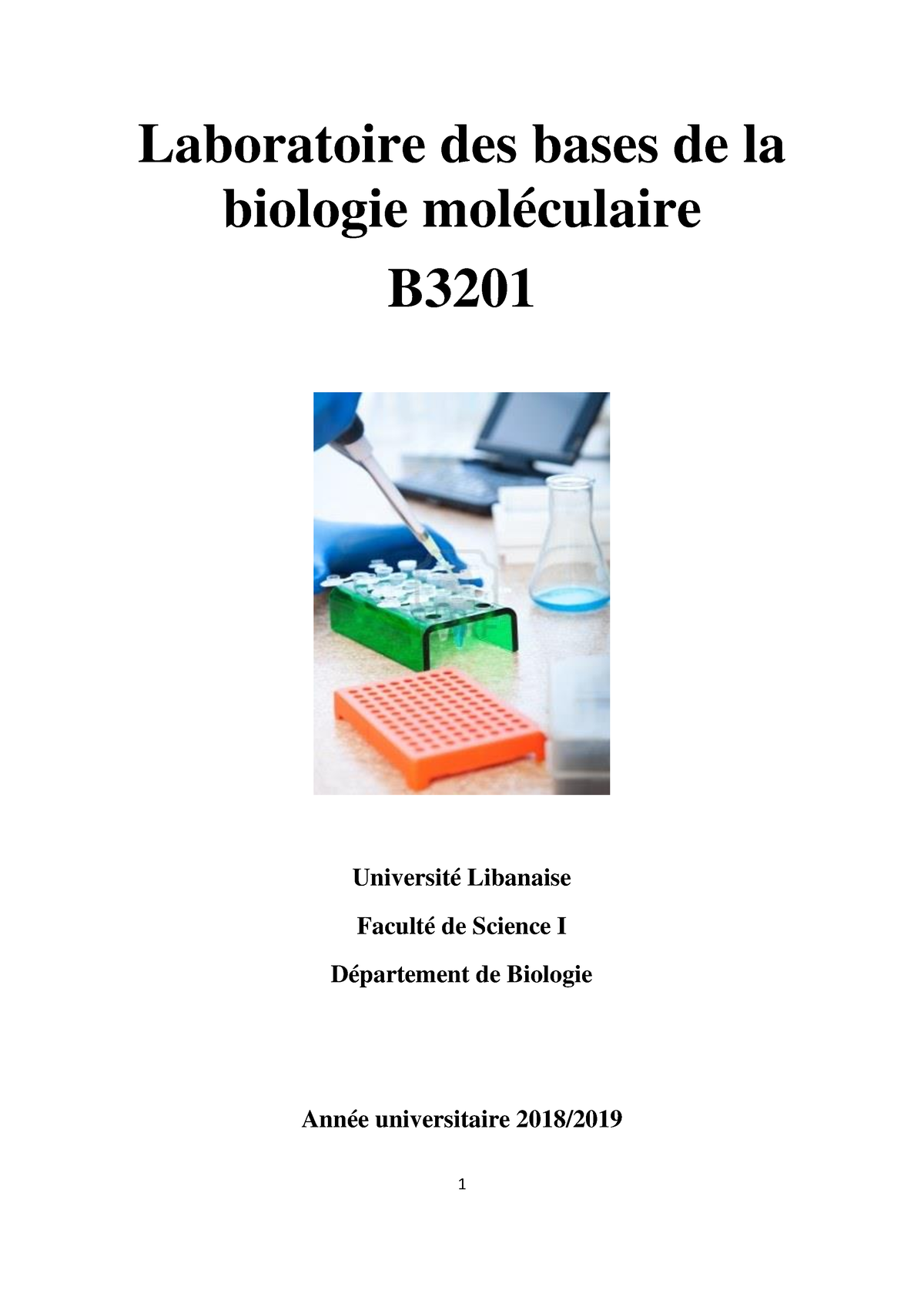 2019 Biologie Moleculaire Book - Laboratoire Des Bases De La Biologie ...