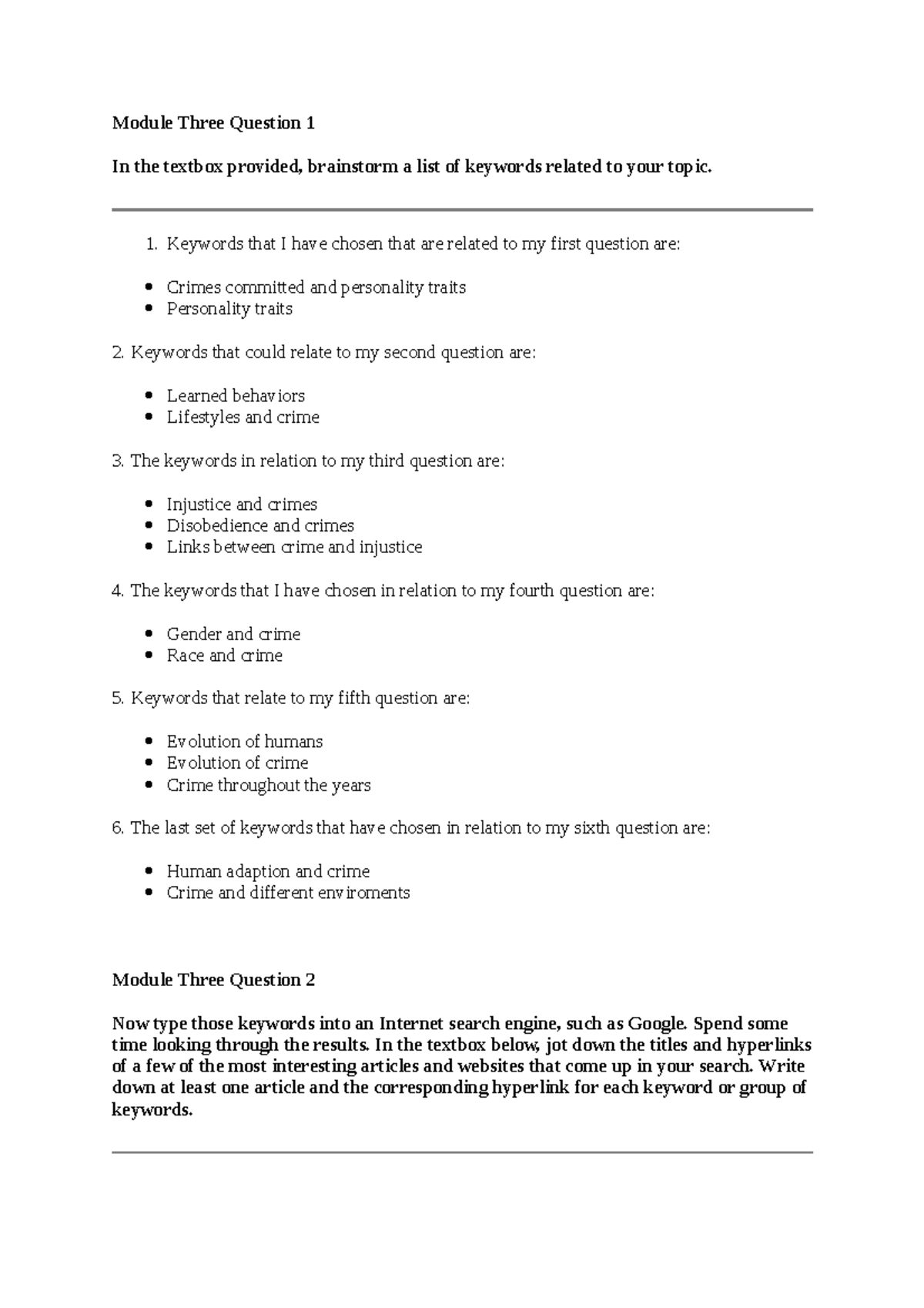 SCS 200 Module 3 Short Answer - Module Three Question 1 In The Textbox ...