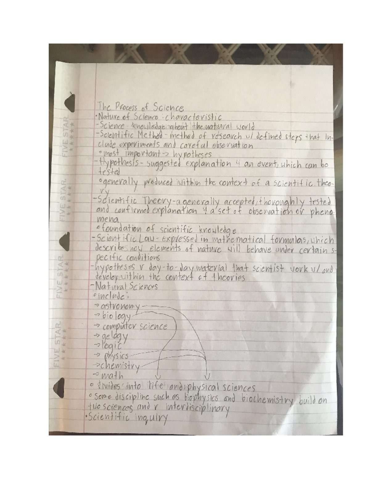Chapter 1 - the scientific method, all about science - o Sometimes an ...