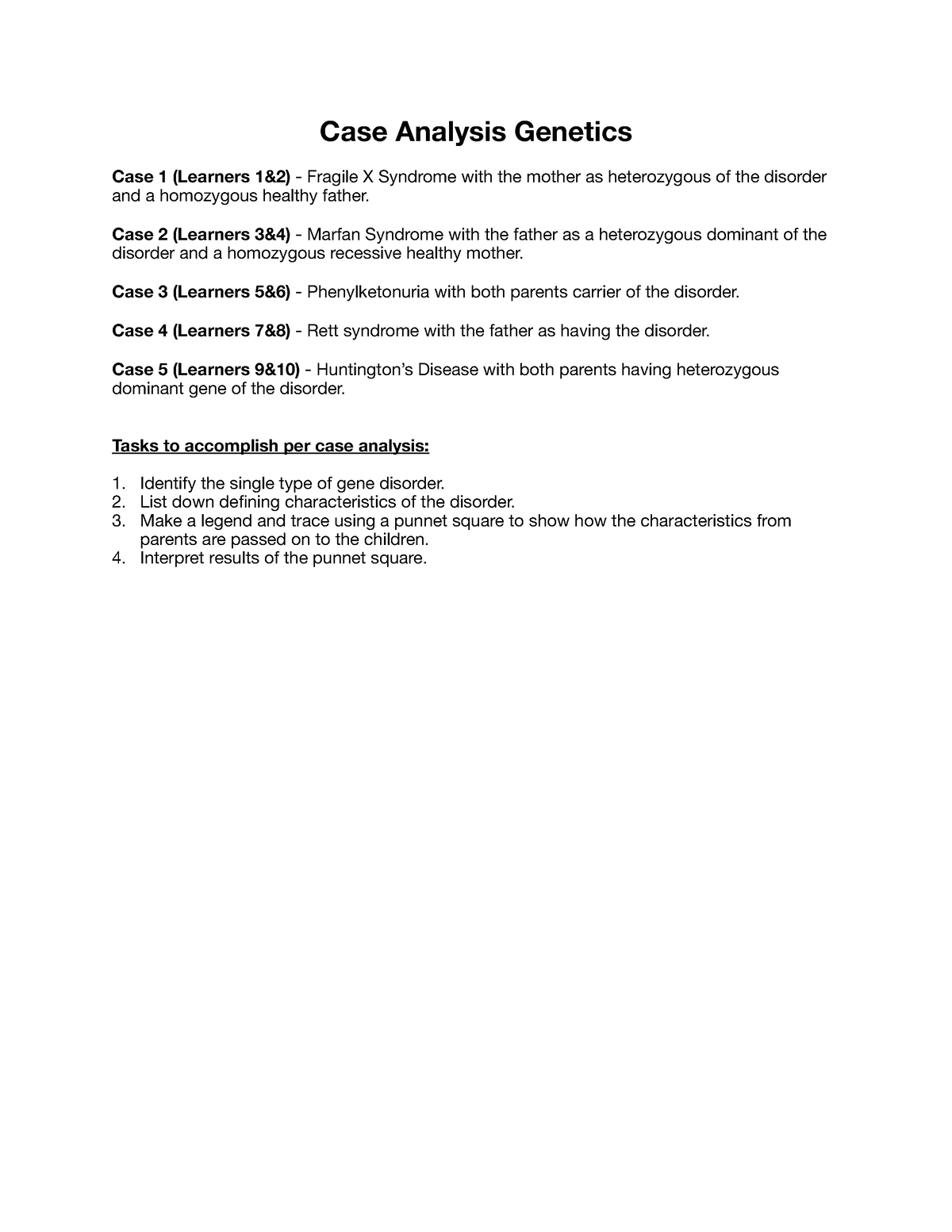 case study genetics