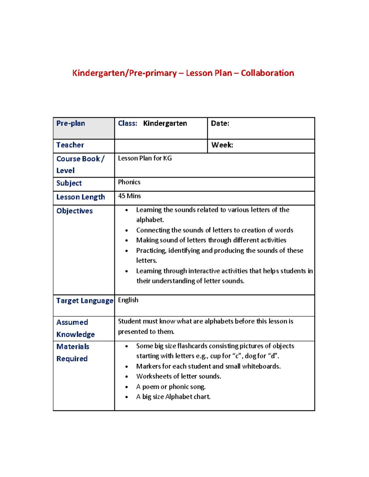 1-management-science-kindergarten-pre-primary-lesson-plan