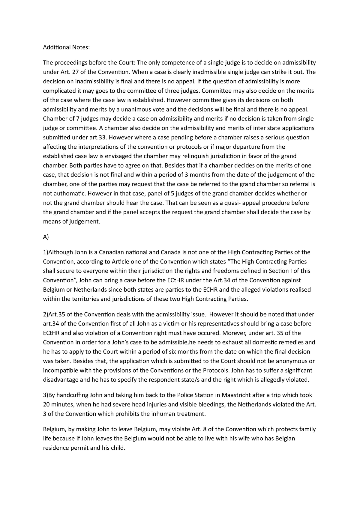 Idl 4 International Dispute Settlement Tutorial 4 Notes Additional Notes The Proceedings