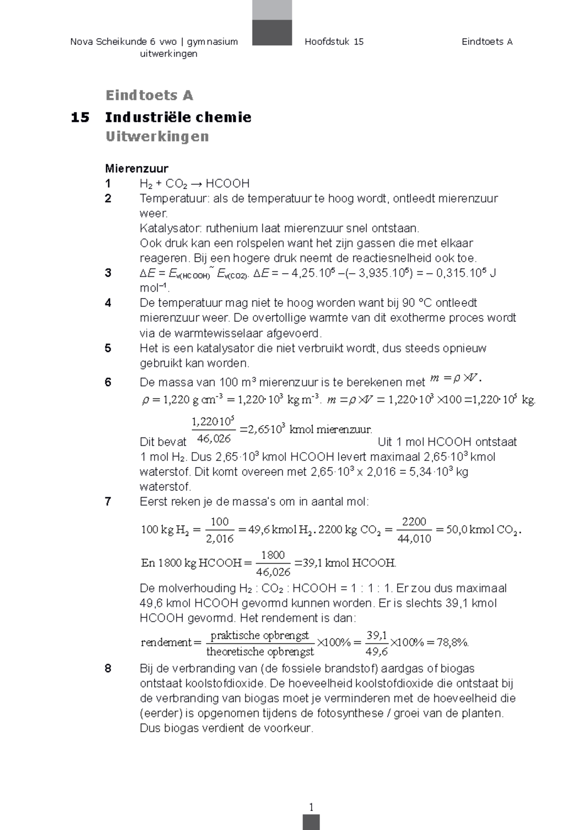 Nova SK 6vwo H15 ET A UW - Oefentoets Scheikunde H15 Uitwerkingen ...