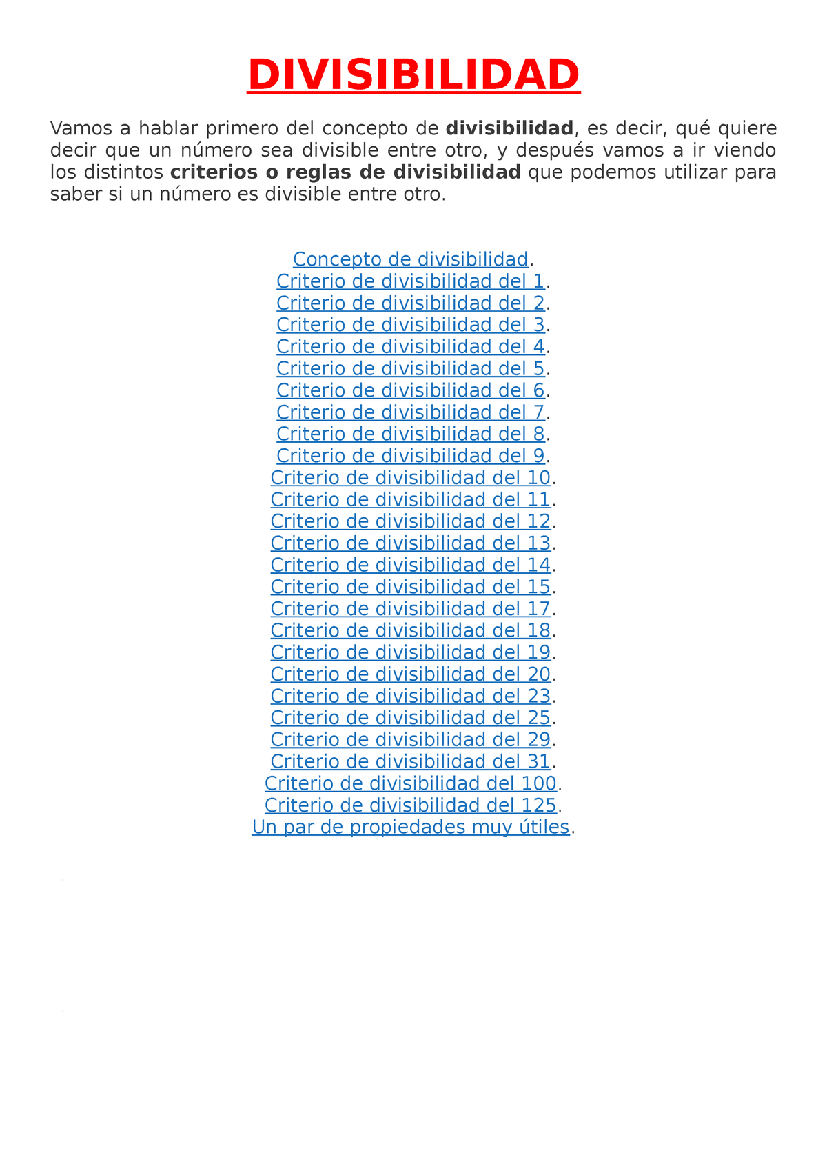 Semana 5 Calculo Mat - Vnvcnvnc - DIVISIBILIDAD Vamos A Hablar Primero ...