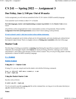 CS241 Lecture Notes - CS ===== Foundations of Sequential programs ...