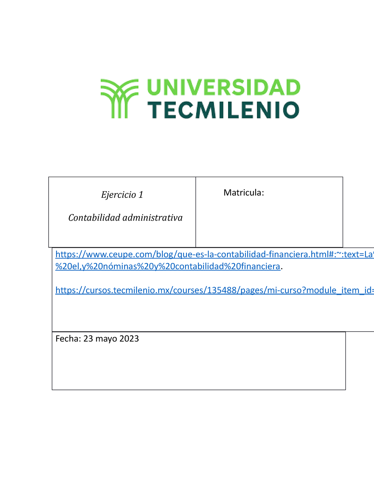 Ejercicio 1 Contabilidad Adm - Ejercicio 1 Contabilidad Administrativa ...