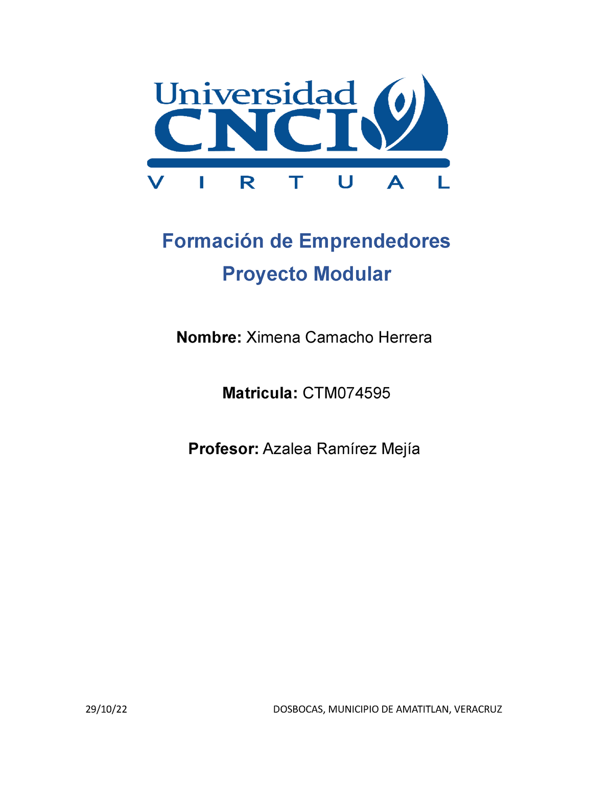 Formacion De Emprendedores 1111 - Formación De Emprendedores Proyecto ...