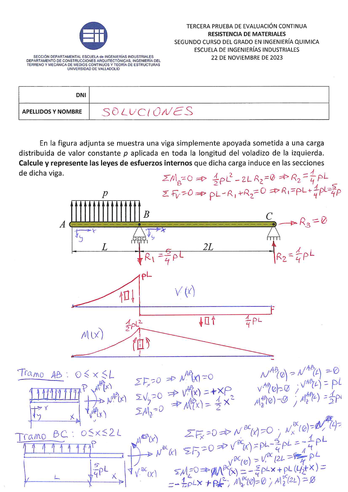 Soluciones Ec3 - Examen - Resistencia De Materiales - Studocu