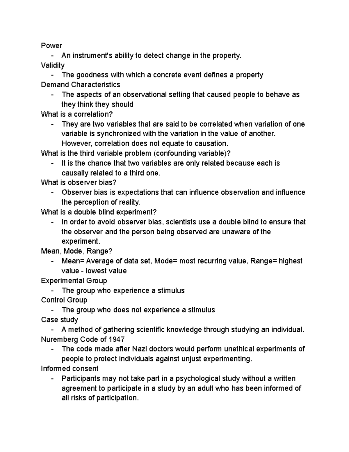 Aaa psych 304 - Notes and definitions taken directly from lecture ...