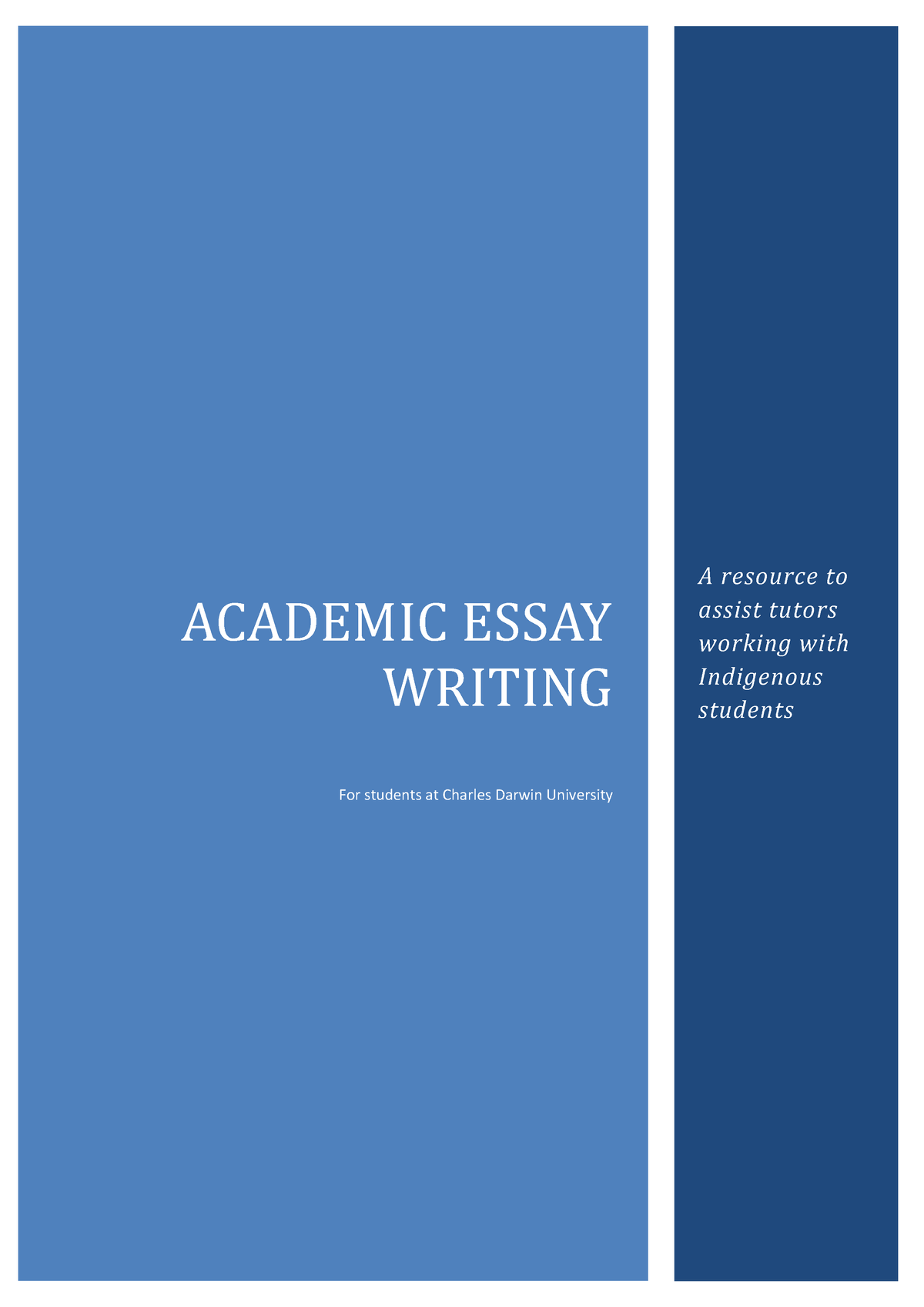 academic essay writing charles darwin university