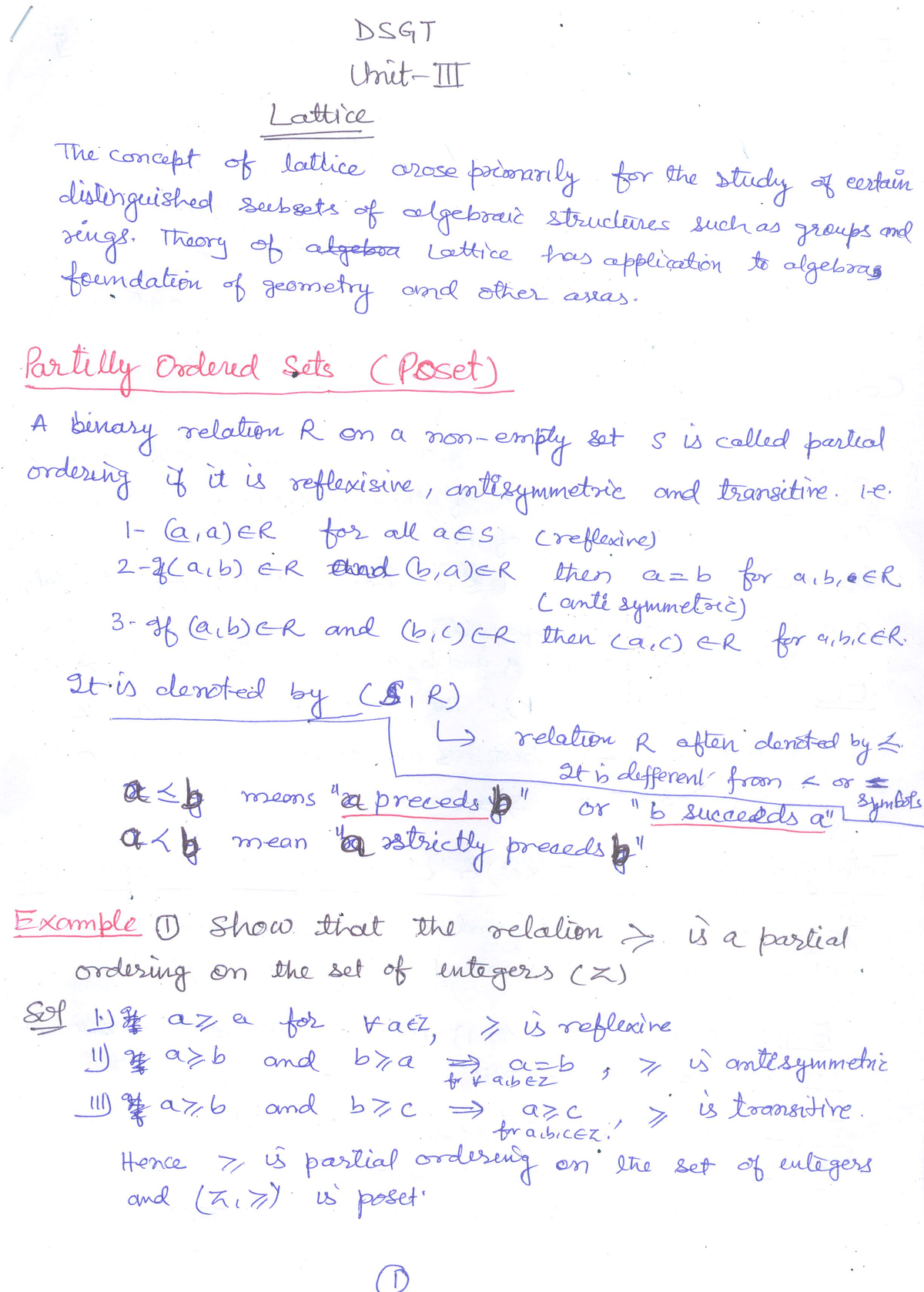 Unit III Poset 1 - B.tech - Studocu