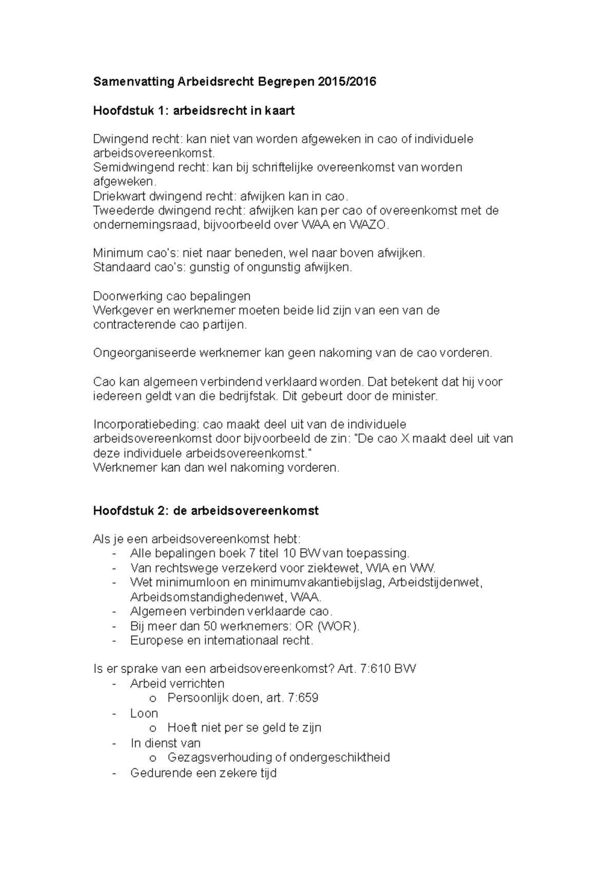 Samenvatting Boek Arbeidsrecht - Samenvatting Arbeidsrecht Begrepen ...