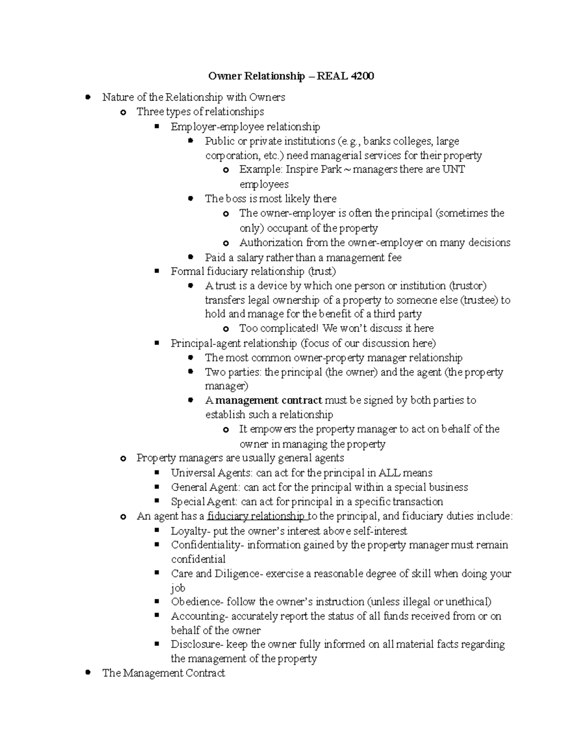 Owner Relationship – REAL 4200 - Owner Relationship – REAL 4200 Nature ...